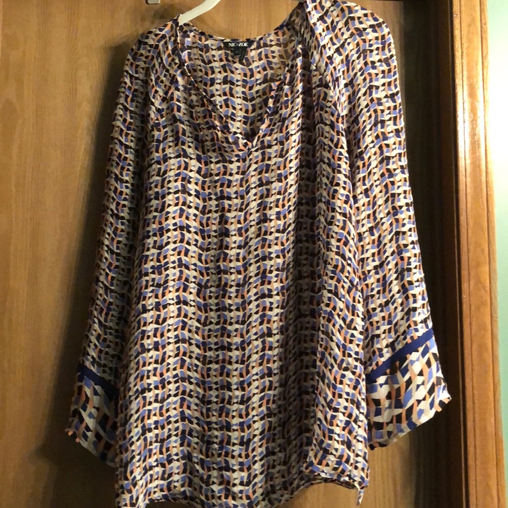 Woman colorful blouse